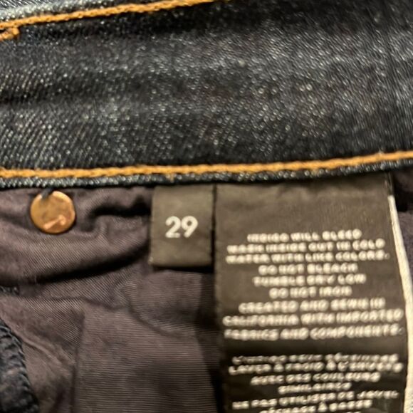 JBRAND raw hem dark blue disguise skinny Jean size 29 - Picture 5 of 7